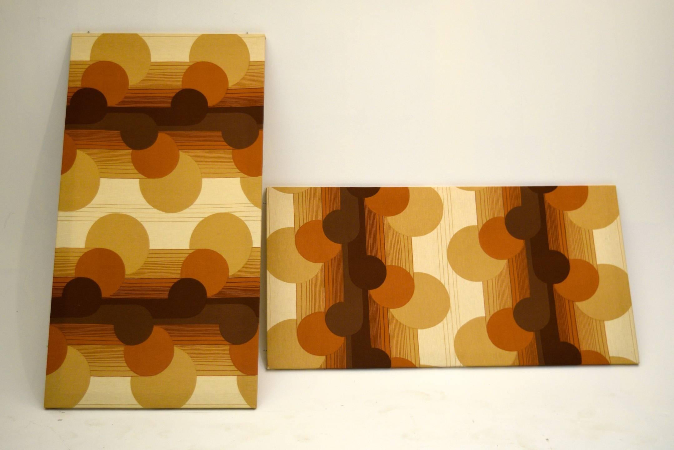 1960s Op Art Wall Covering Panels by Three by Danes 1