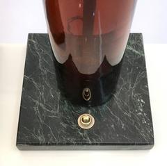 Antique Wine Bottle Table Lamp Pair Celebrating World War I Victory