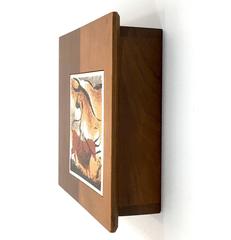 Mid-Century Modern Wall Mounted Key Holder Cabinet Box