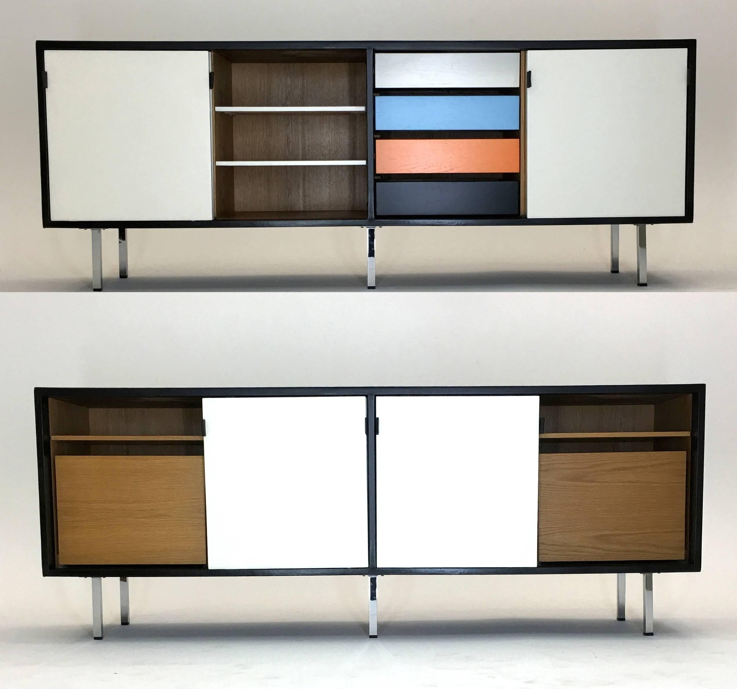 American Florence Knoll Credenza with Dynamic Color Scheme in Lacquer
