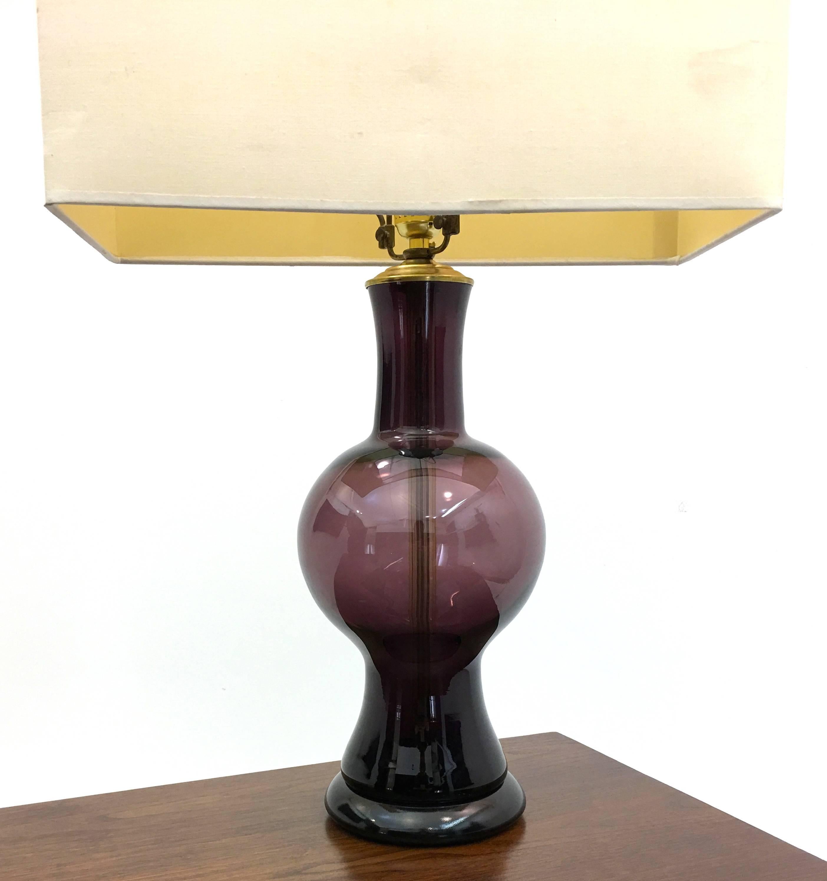 Mid-Century Modern Lampe à poser Blenko par Winslow Anderson 1952 en vente