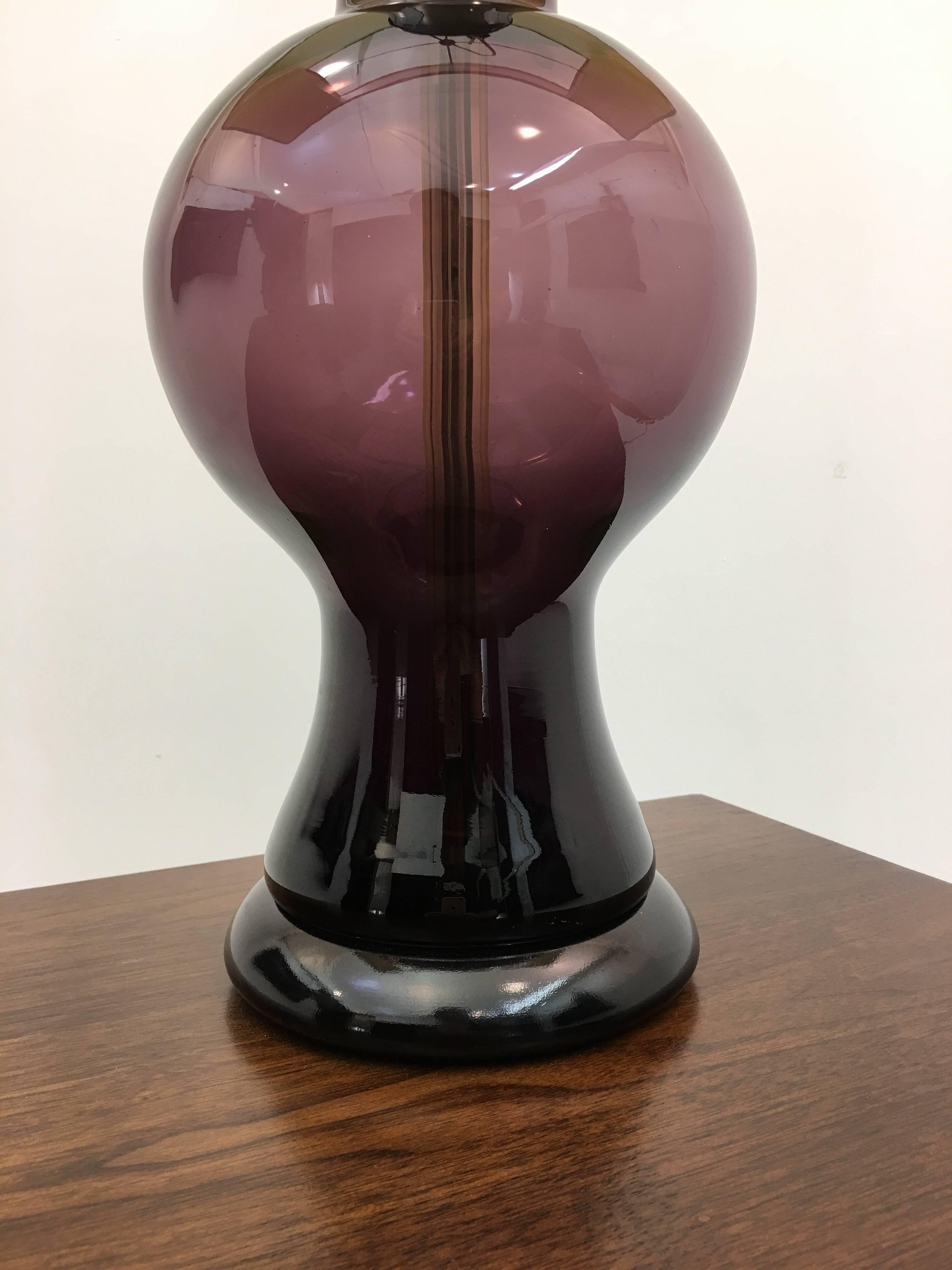 Milieu du XXe siècle Lampe à poser Blenko par Winslow Anderson 1952 en vente