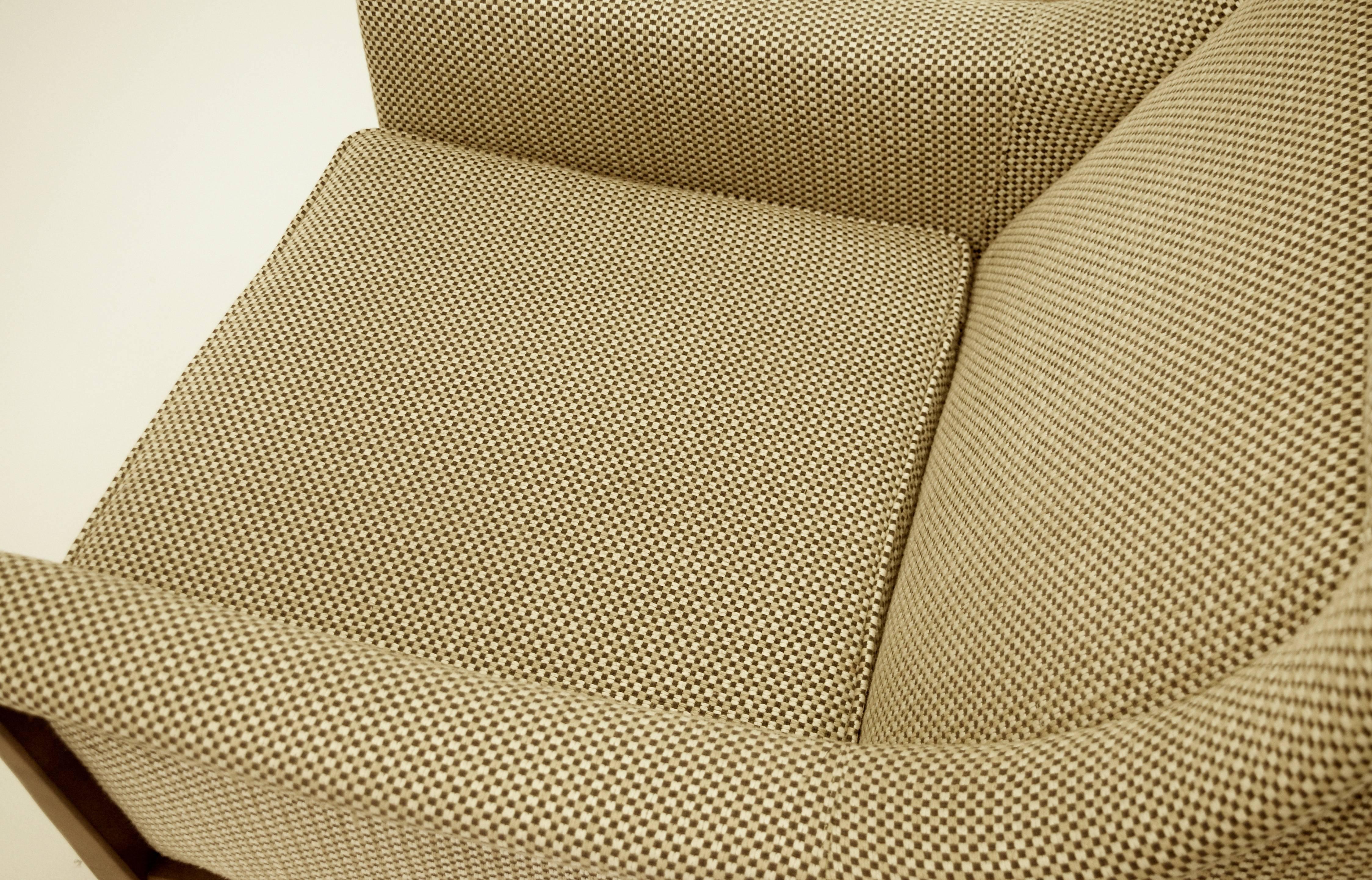 Exquisite Armchair and Ottoman by Selig in Original Cotton Felt 2