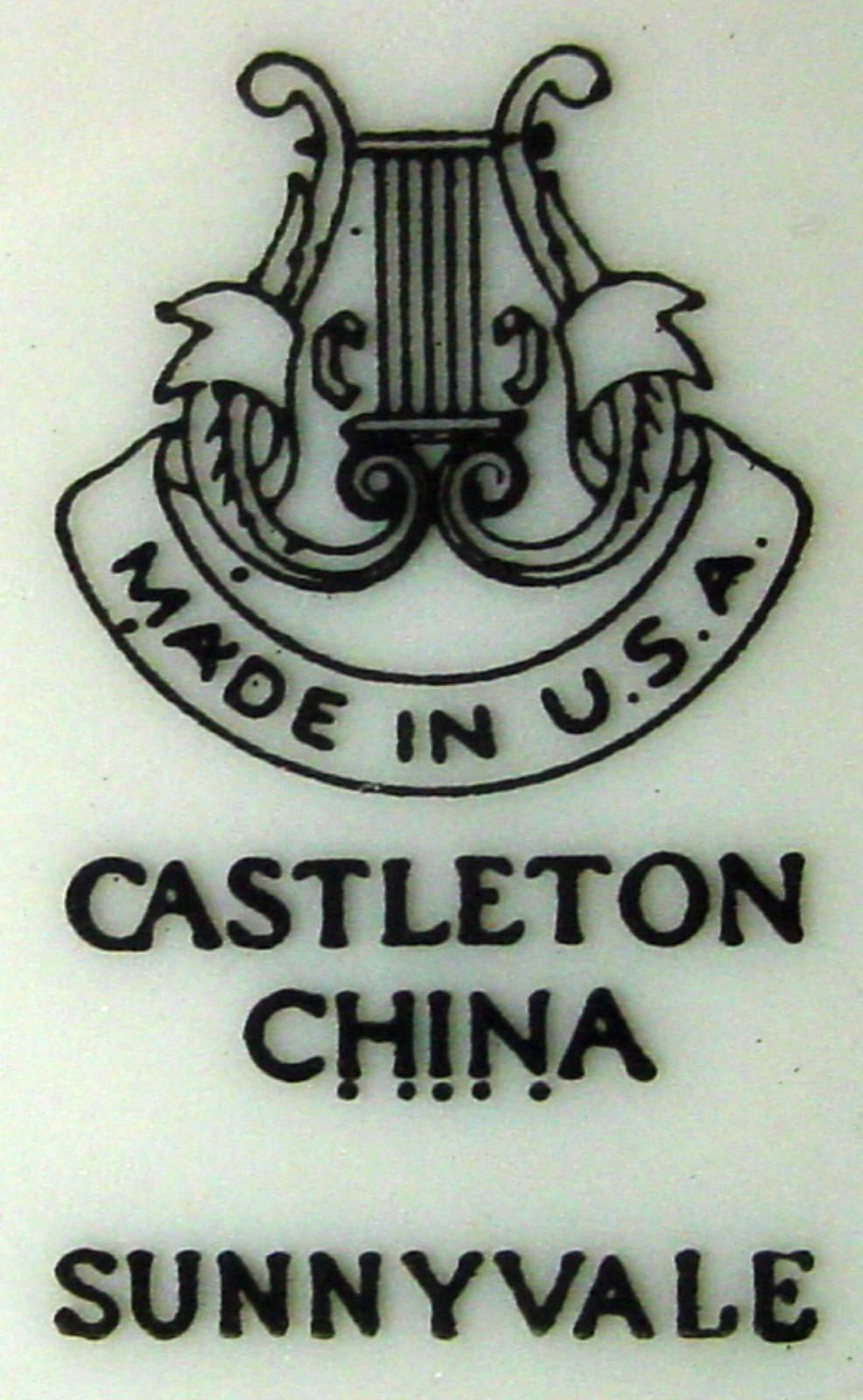 20th Century CASTLETON china SUNNYVALE pattern 60-pc SET SERVICE for TWELVE (12) 