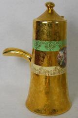 Le Mieux France Lem14 Pattern 15-Piece Chocolate Set Gold Encrusted Green People