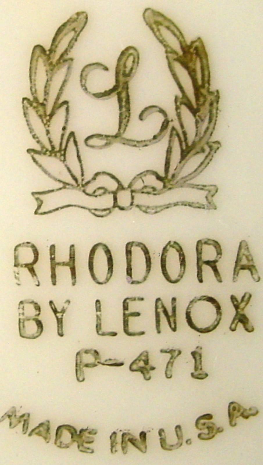 20th Century Lenox China Rhodora P471 Pattern 72-Piece Set Service for Twelve (12) For Sale