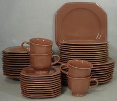 MIKASA china ROSE GRAY English Chintz C6105 pattern 47-pc SET SERVICE for TEN