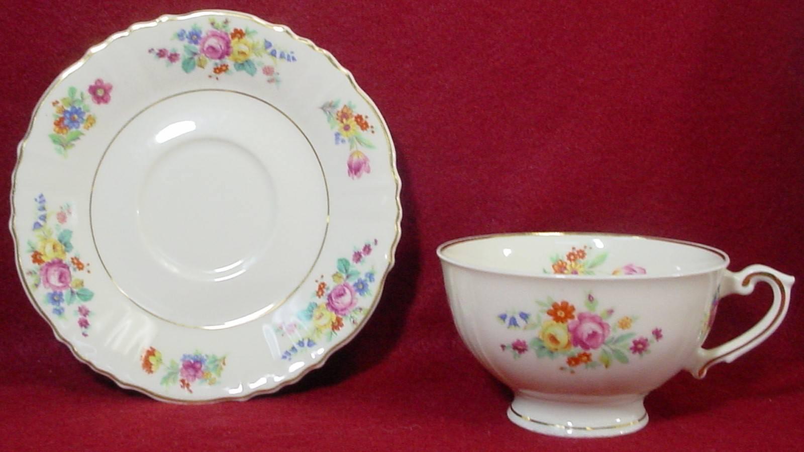 SYRACUSE china ROSEMOOR pattern 24-pc SET SERVICE for FOUR  

in great condition free from chips, cracks, break, stain, or discoloration and with only a minimum of use. 

• Production dates 1962 - 1967. 

• Includes FOUR (4) each Cup, Saucer,