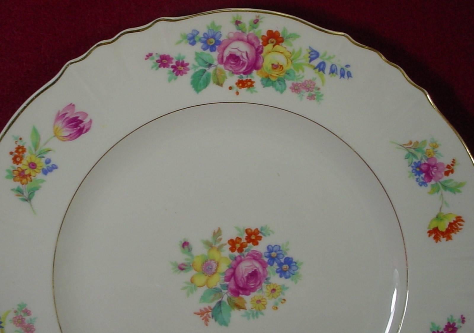 American SYRACUSE china ROSEMOOR pattern 24-pc SET SERIVCE for FOUR (4)