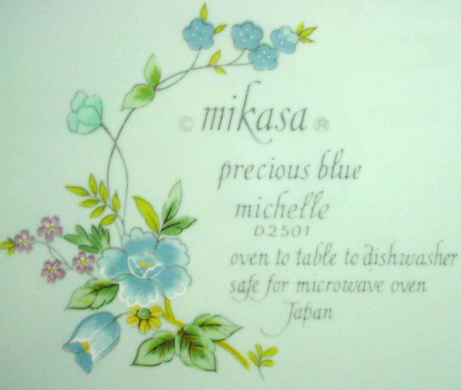 Japanese MIKASA china MICHELLE D2501 Precious Blue 40-pc SET SERVICE for EIGHT