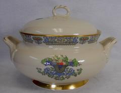 Vintage LENOX china AUTUMN Gold Mark SOUP TUREEN & Lid small foot chip