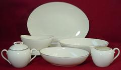 LENOX china OLYMPIA PLATINUM X303P pattern 7-pc HOSTESS SERVING Set