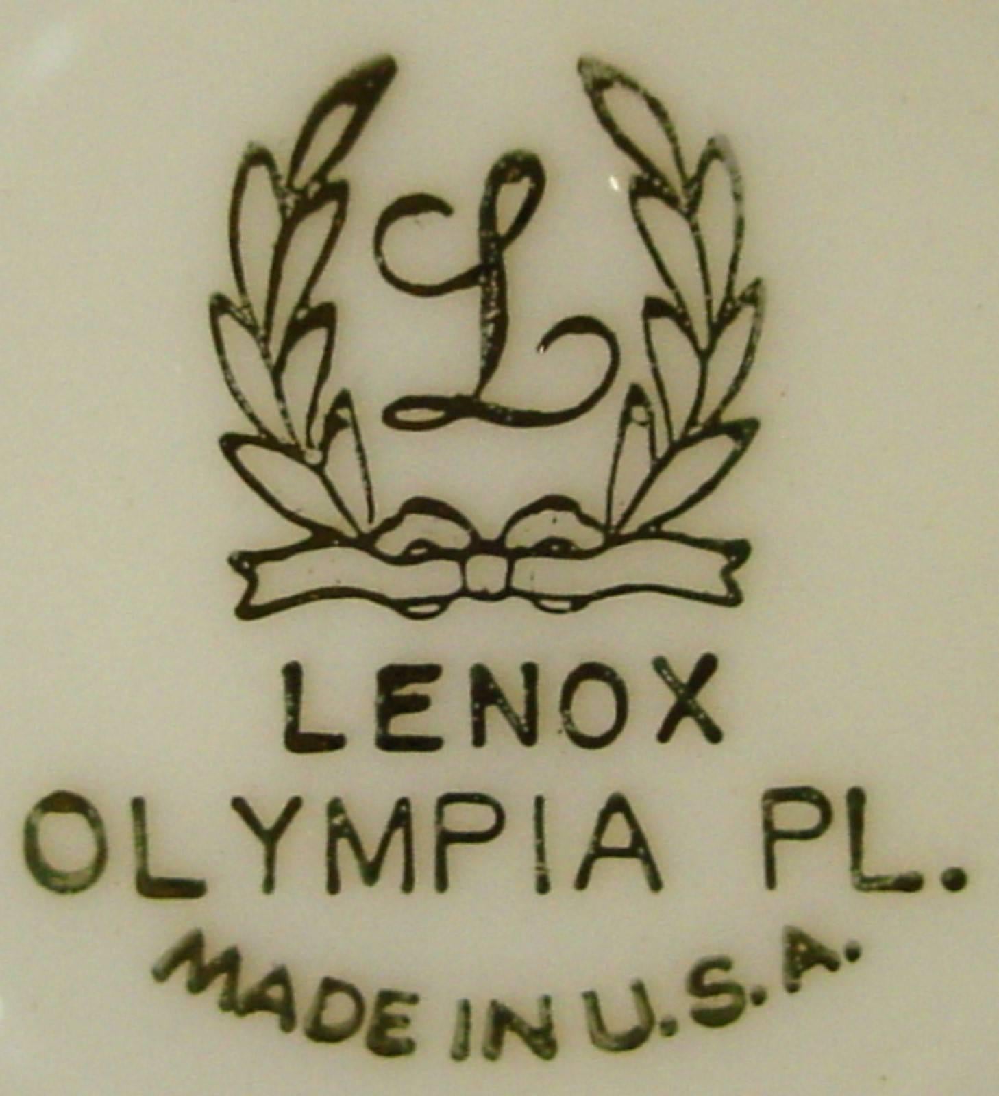 LENOX china OLYMPIA PLATINUM X303P pattern 7-pc HOSTESS SERVING Set 3