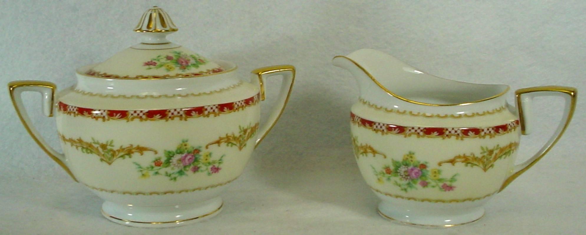 Noritake China Claudette 594 Pattern Five-Piece Hostess Serving Set In Excellent Condition For Sale In St. Petersburg, FL