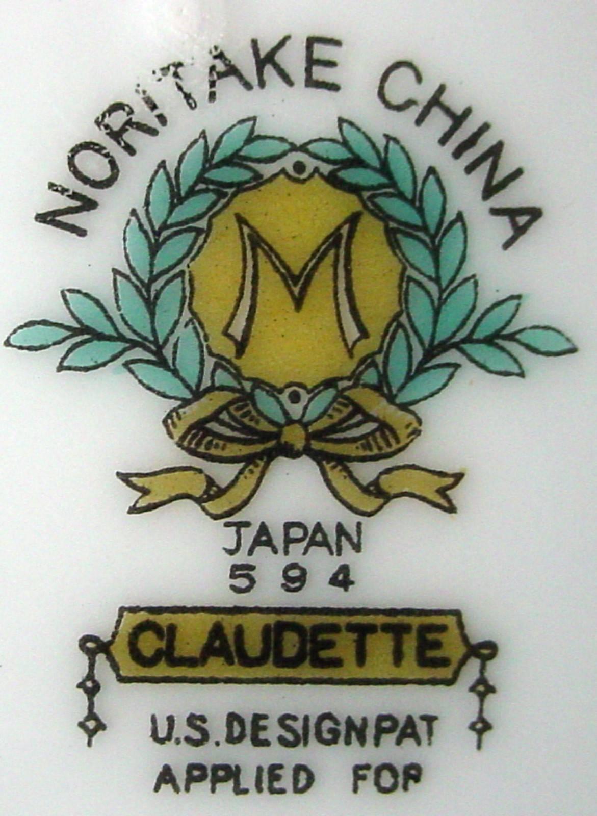 Noritake China Claudette 594 Pattern Five-Piece Hostess Serving Set For Sale 1