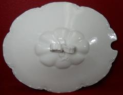Haviland China Limoges Ranson White Pattern Oval Soup Tureen and Lid, Rare