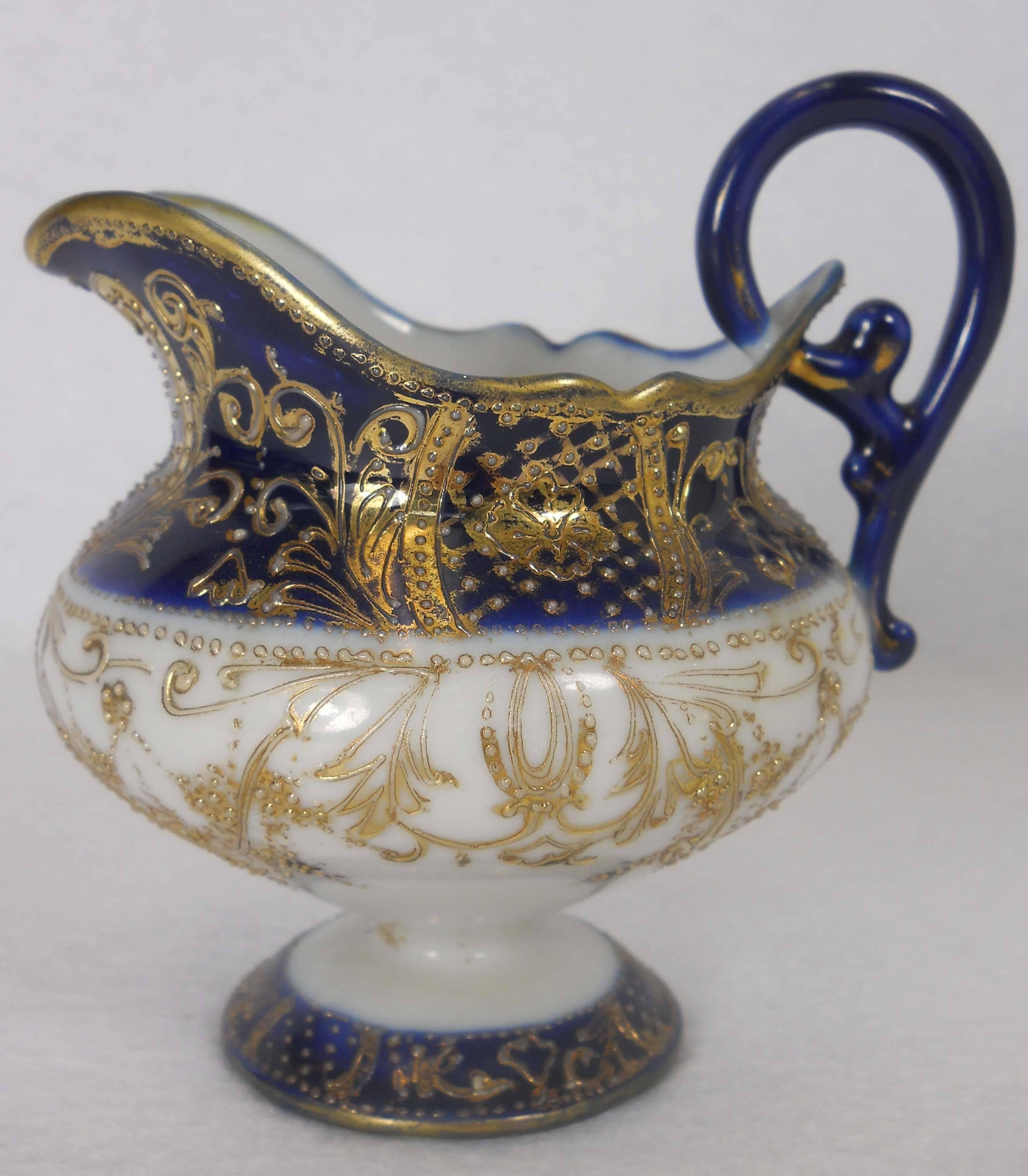 Gilt 19th Century Noritake Porcelain Hand-Painted 17 Pieces Tea Service