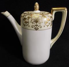 Early 20th Century Noritake Gold Encrusted Demitasse Coffee Service for Six