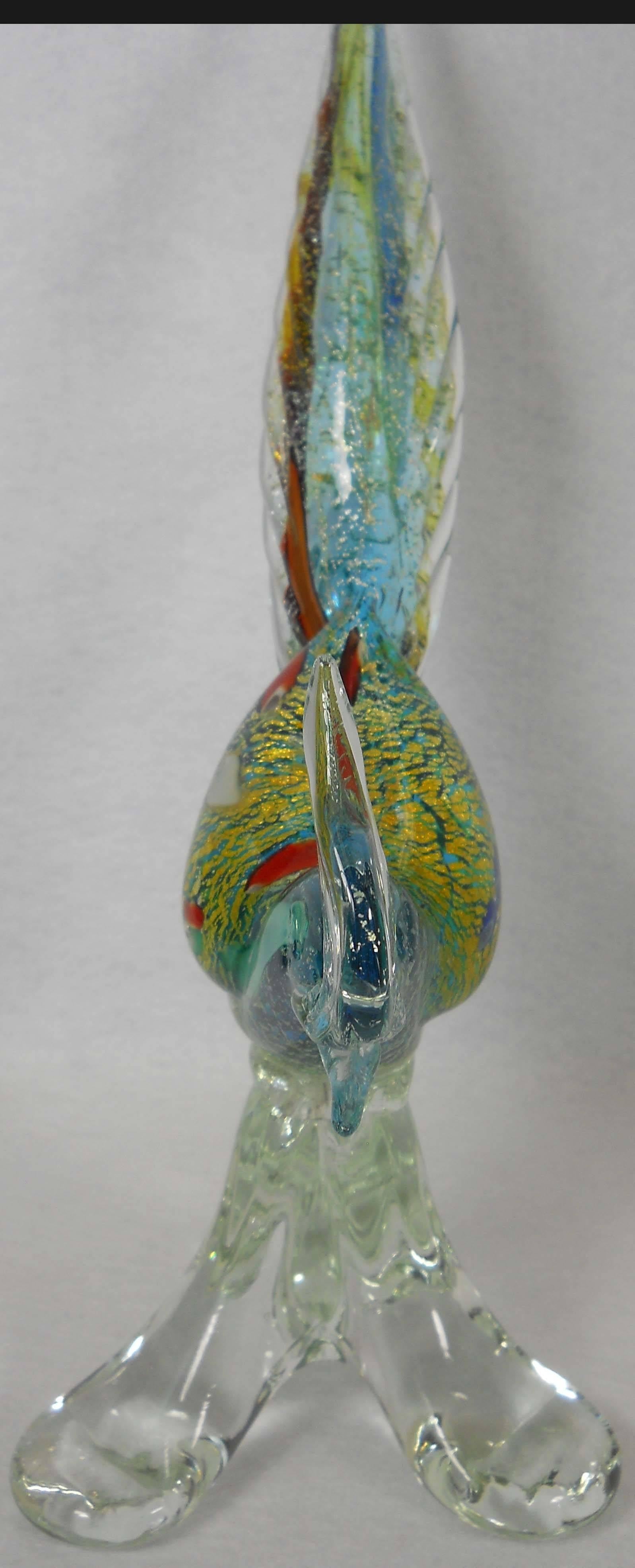 Hand-Crafted Mid-Twenteith Centry Handmade Murano Bird Figurine