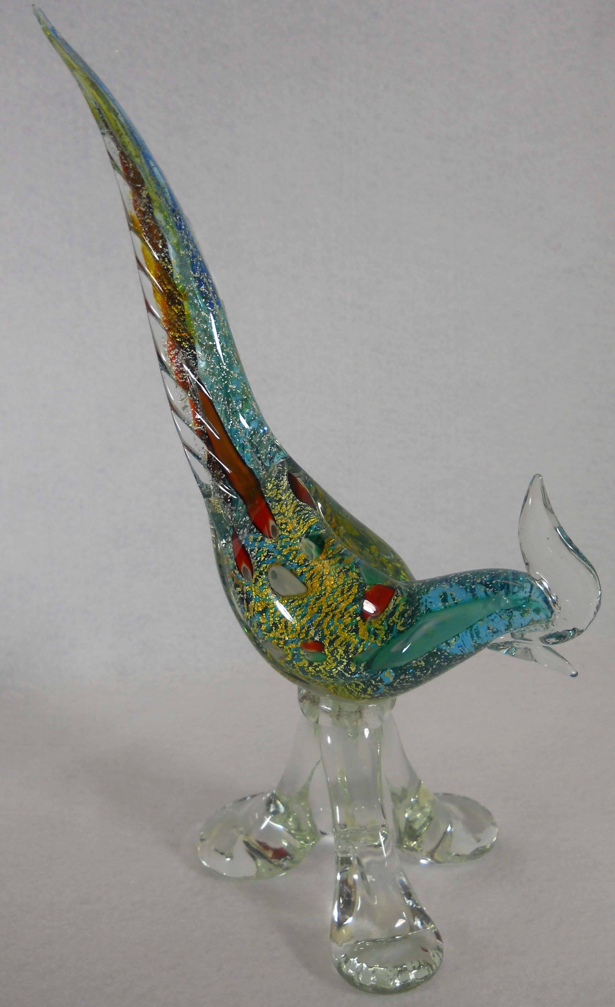 Italian Mid-Twenteith Centry Handmade Murano Bird Figurine