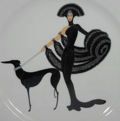 MINT Erte' Bone China "Symphony in Black" 1988 Collector Plate