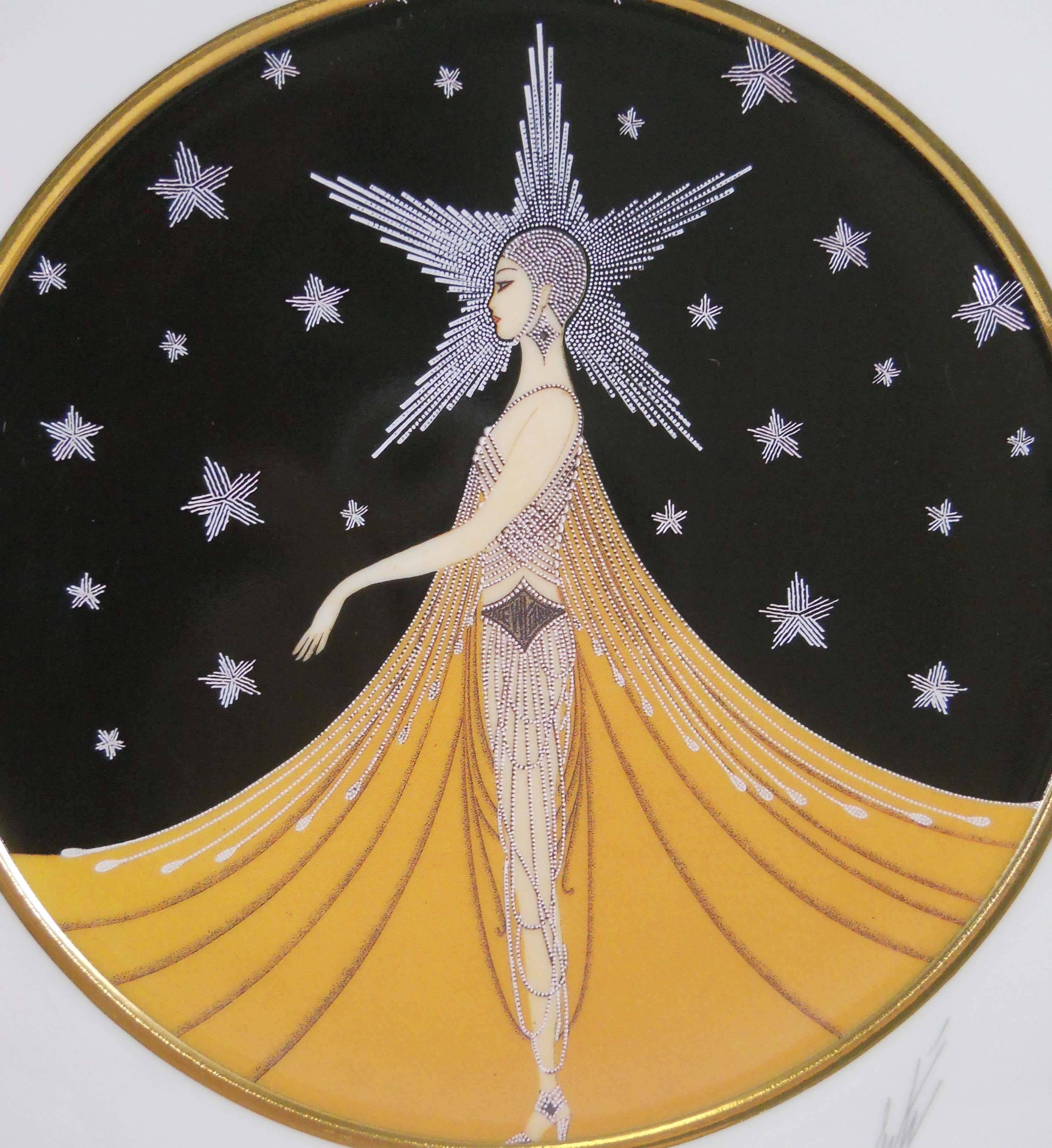 This plate is in excellent condition and is a Limited Edition made of fine China marked UH 210....New York, New York, West Germany, 1990 by Sevenarts Limited. It is a large charger plate that measures a little over 12 1/2 inches. It is a very rare