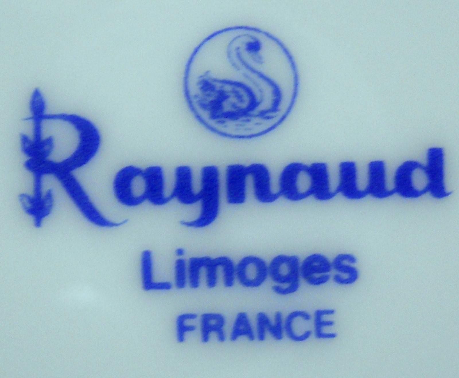 French Raynaud Porcelain Jardin De Printemps Pattern Salad Plate For Sale