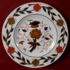 Royal Crown Derby ASIAN ROSE pattern BREAD Plate Hand Painted