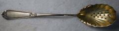 Antique CAMPBELL METCALF Sterling Silver BEAD EDGE FLEUR DE LIS Relish Spoon 6-3/8"