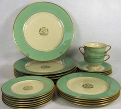Vintage PICKARD china MALVERN pattern 22-piece SET SERVICE cup saucer dinner salad bread