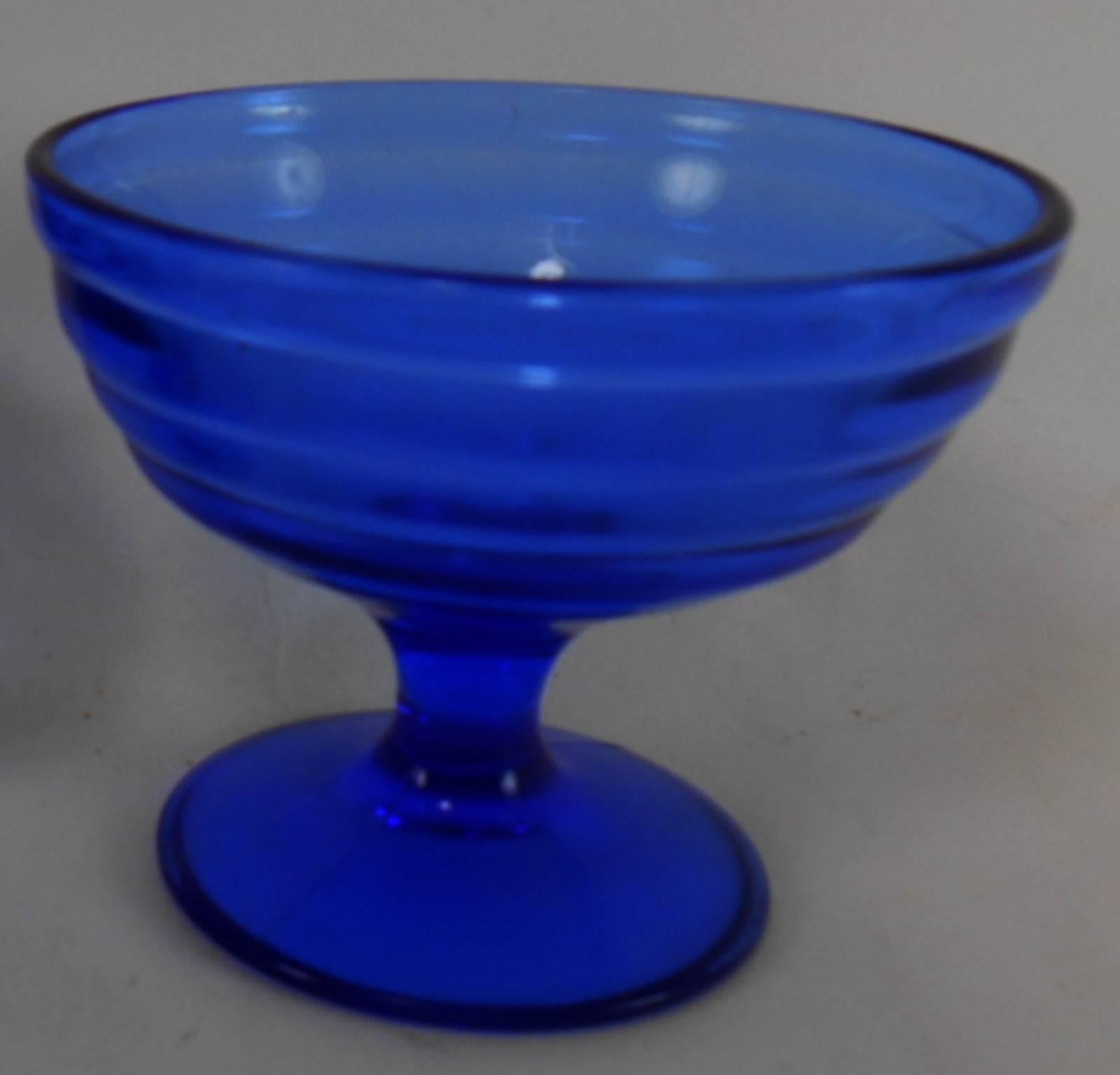 Hazel Atlas Glass Moderntone Cobalt Blue Forty-Nine-Piece Service for Eight 2