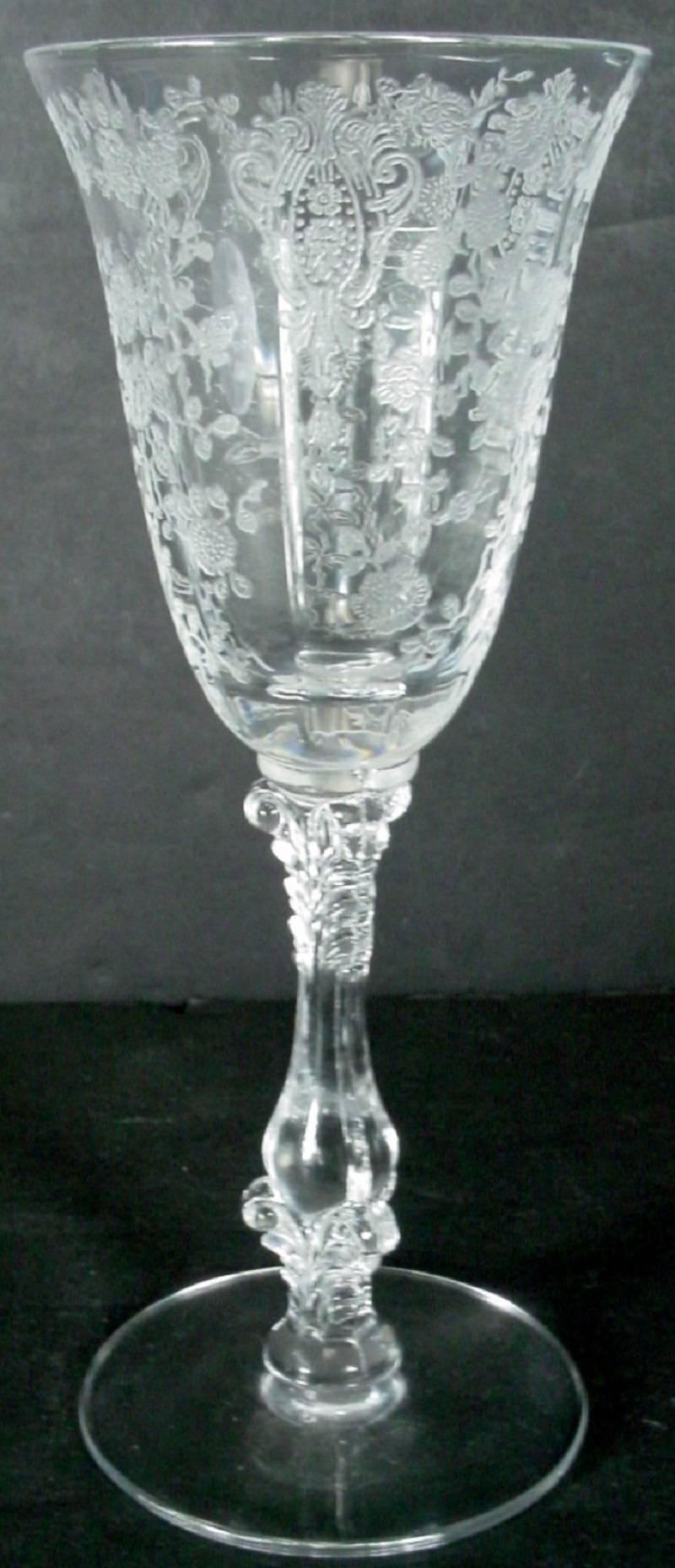 American Cambridge Crystal Rose Point 3121 Stem 31-Piece Set Water Wine Iced Tea Sherbet