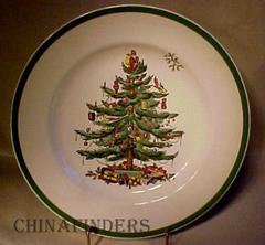 Spode Made in England Christmas Tree Green Fifty-Four-Piece Service for Nine