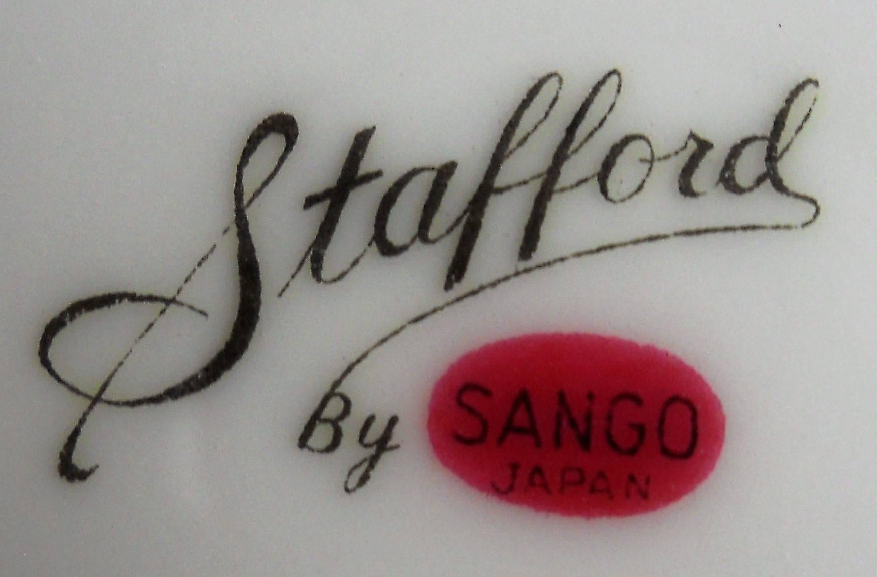 SANGO china STAFFORD pattern 83-piece SET SERVICE for Twelve (12) For Sale 2