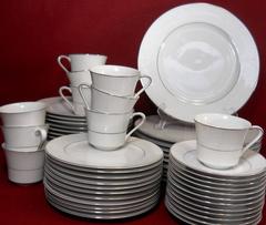 STYLE HOUSE china BROCADE pattern 55-piece SET SERVICE for Ten (10) + extras  