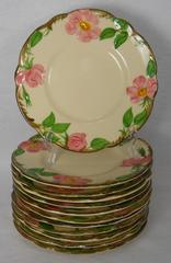 FRANCISCAN china DESERT ROSE USA pattern Bread Plate Set of Twelve (12) 6-3/8"