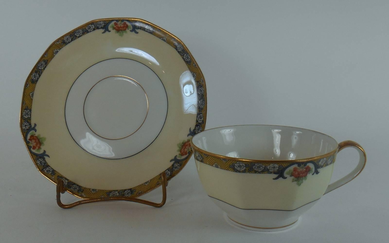 French Haviland Limoges France Chenonceaux 46-Piece Set, Cup Dinner Salad Bread