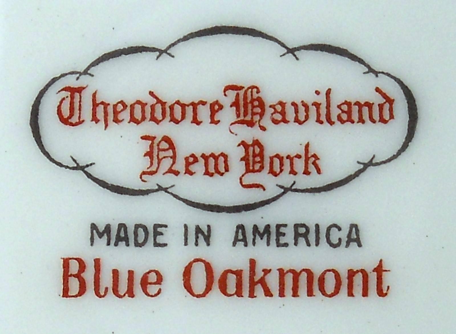 Haviland China, Oakmont Cobalt Blue Seven-Piece Hostess Set Bowl Platter 4