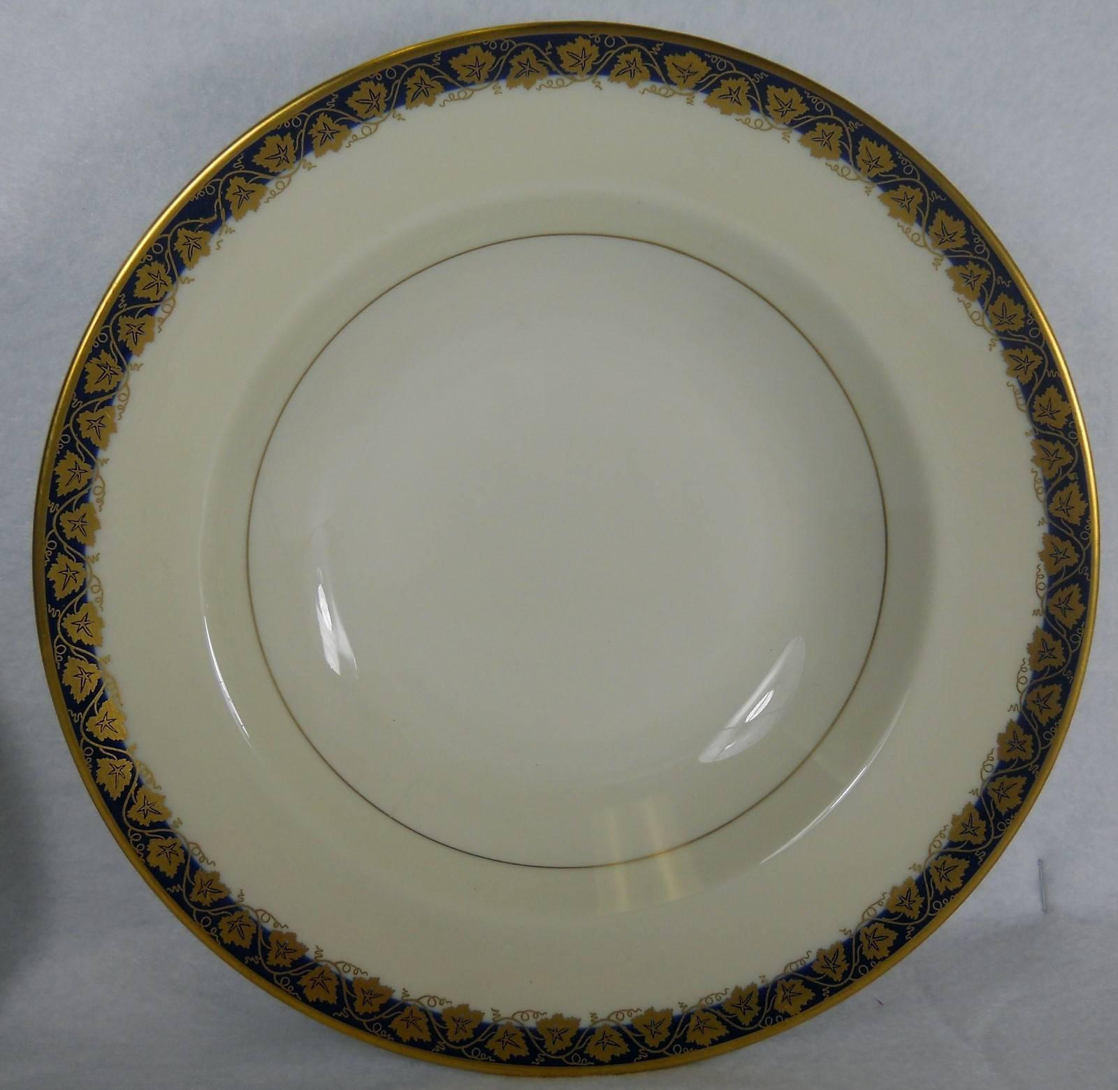 CHINA FINDERS 

China, Crystal, Flatware and Collectible Matching Service is offering ONE (1) 

HAVILAND china NEW York OAKMONT COBALT BLUE pattern Set of Twelve (12) Rim Soup or Salad Bowl

in great condition free from chips, cracks, break,