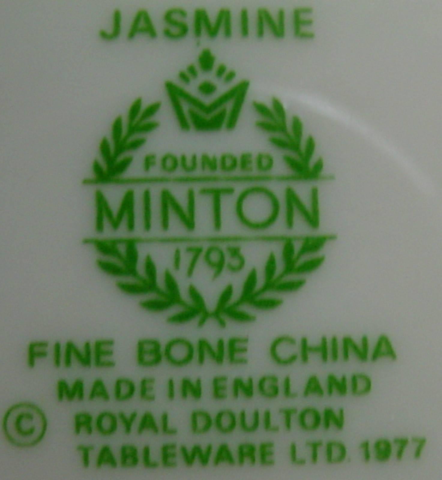 20th Century Minton England China Jasmine S771 Pattern 60-Piece Set Service for 12