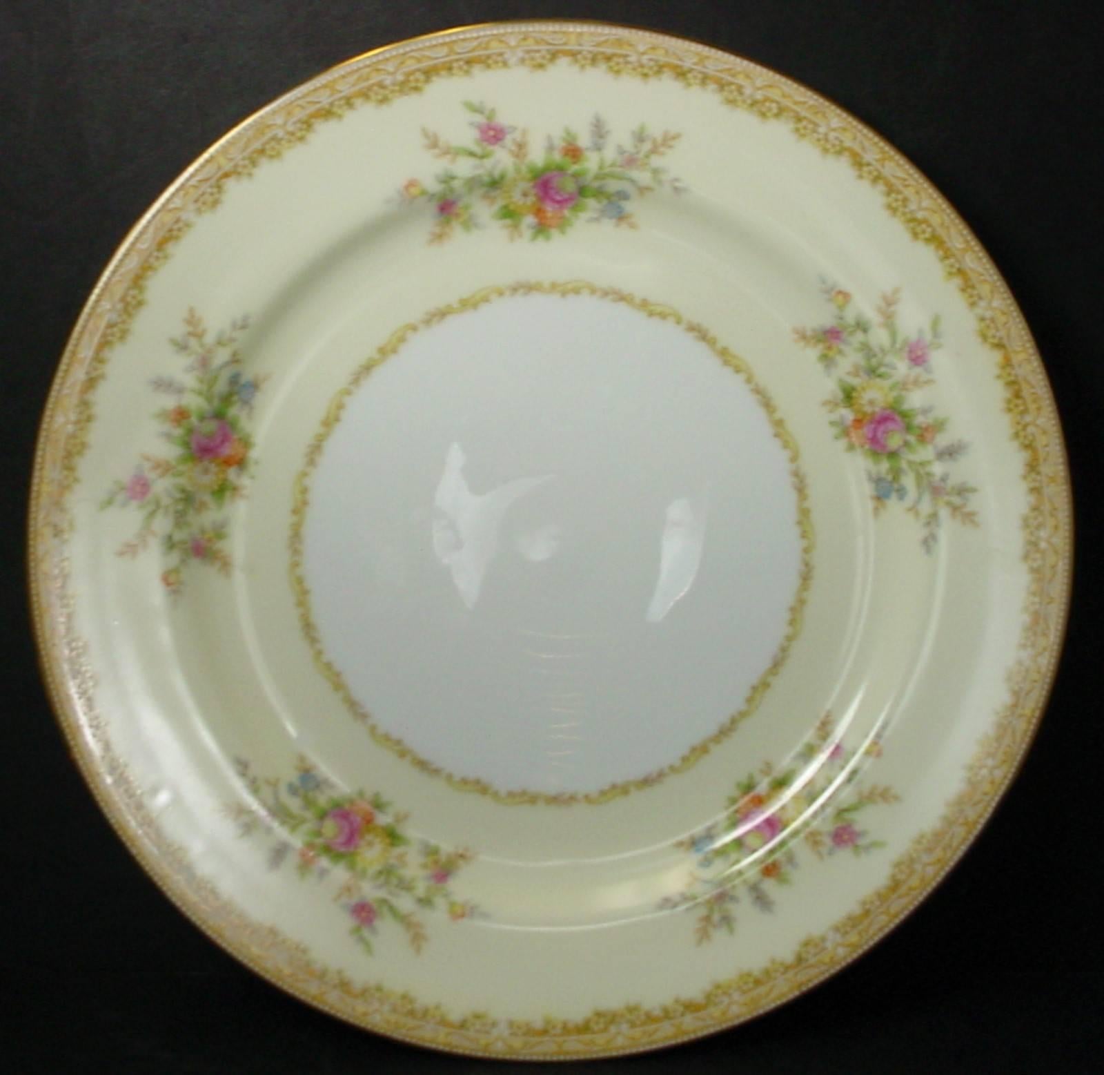 Japanese NORITAKE china LOIS 677 pattern 72-pc SET SERVICE for TWELVE (12) For Sale