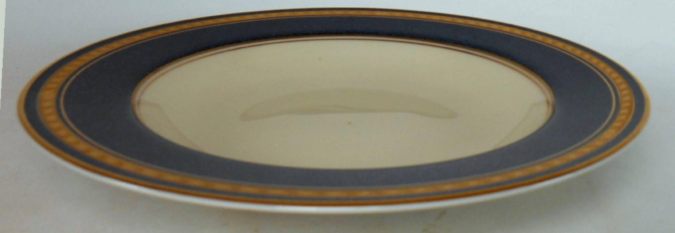 20th Century Mikasa China Imperial Lapis L2826 60-Pieces Set Service for 12