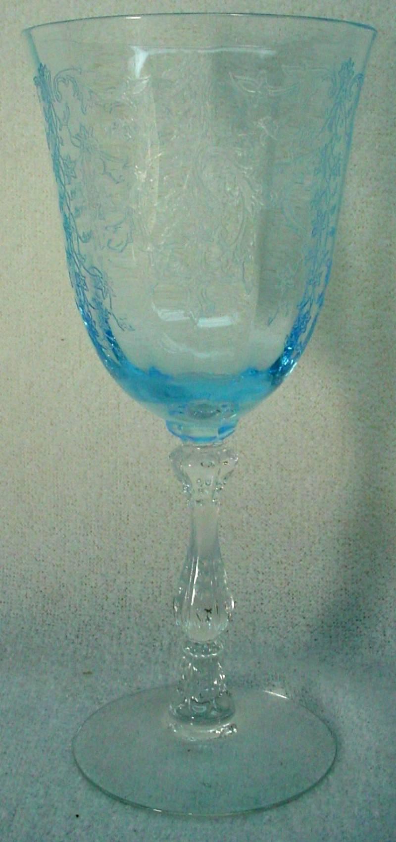 fostoria blue goblets