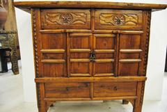 Antique Chinese Hand-Carved Cabinet, Shanxi Province, circa 1880