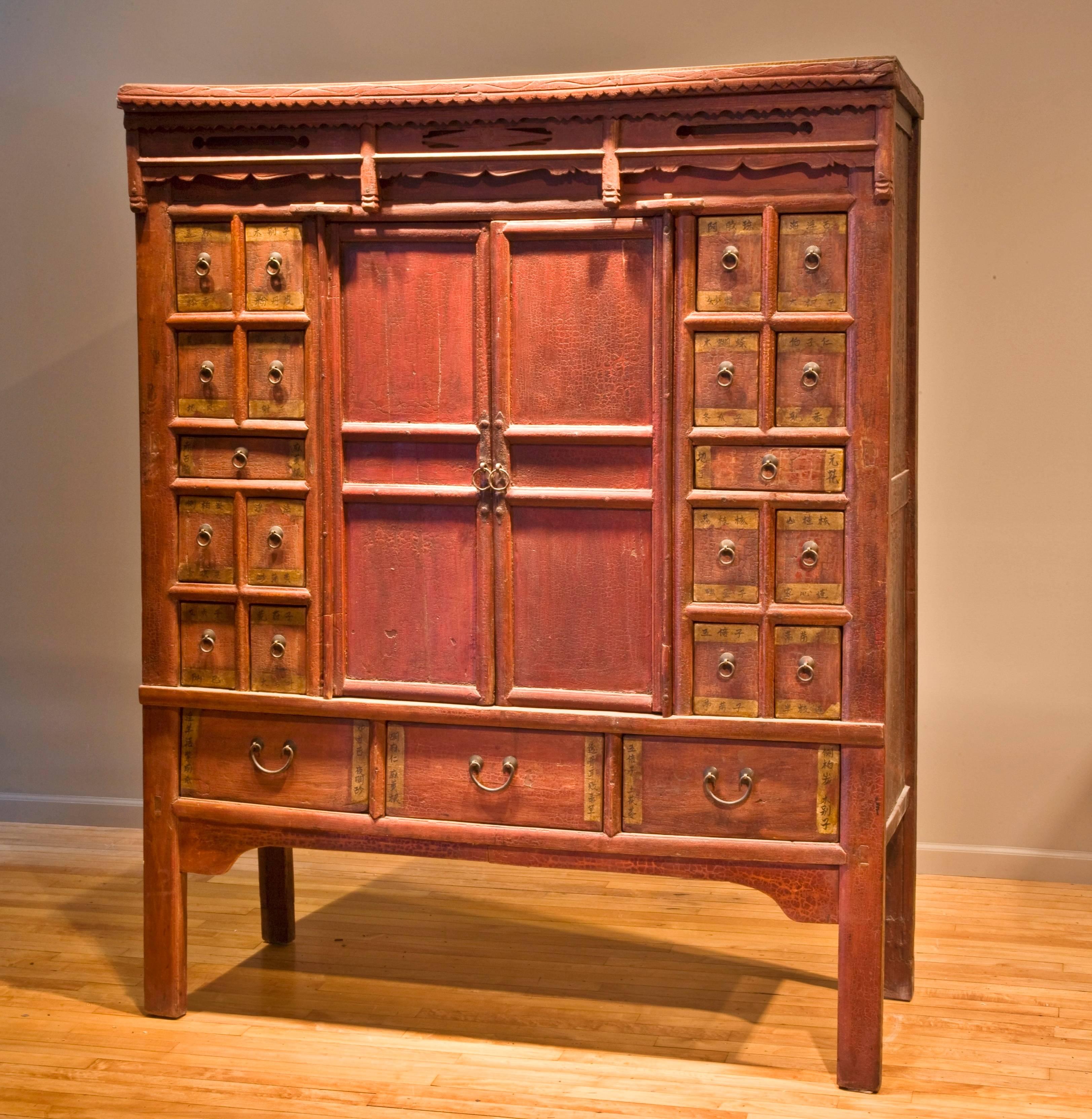 Antique Chinese Apothecary Armoire, Shanxi Province, Early 19th Century 2