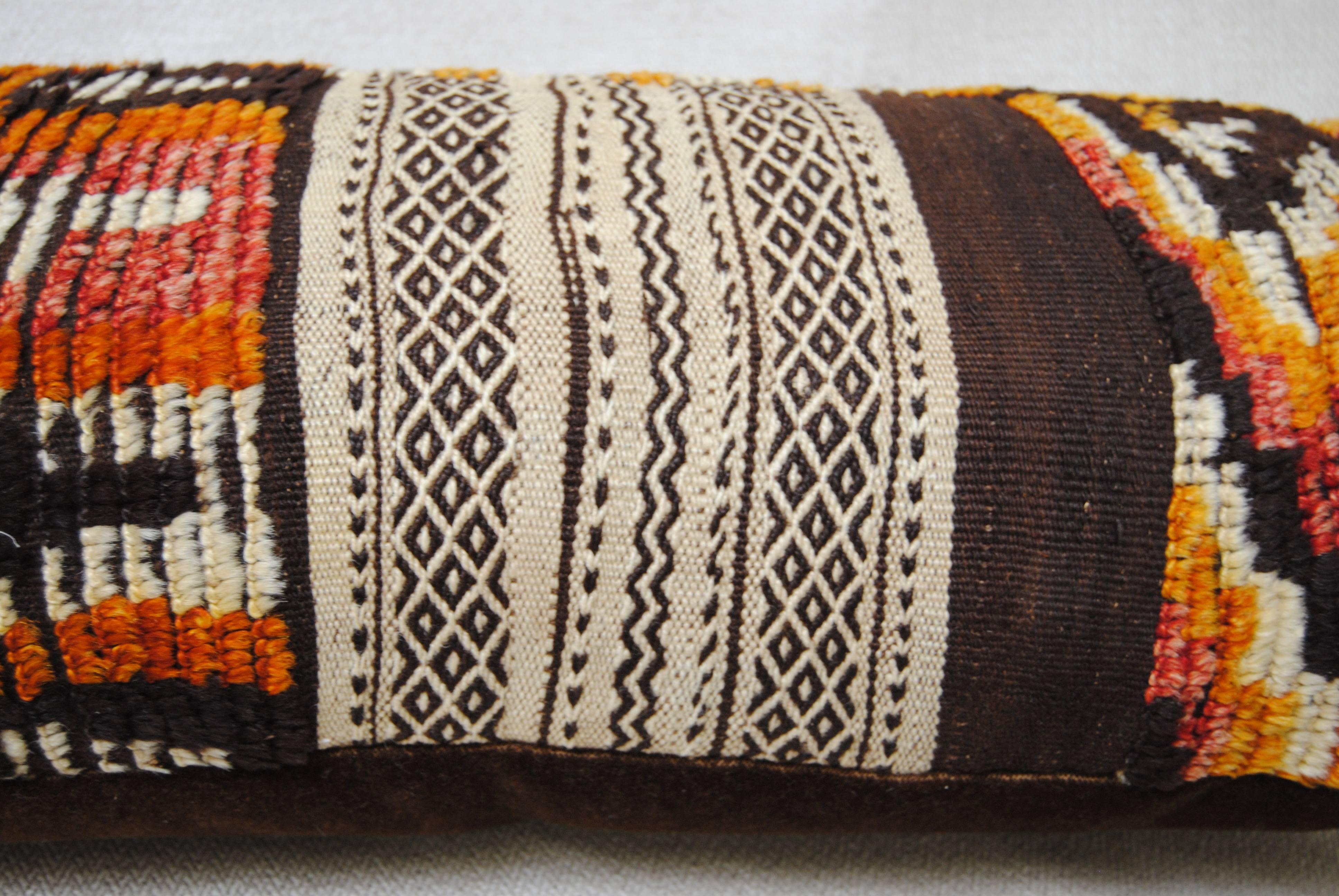 Custom Vintage Moroccan Hand-Loomed Wool Pillow 2