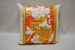 Custom Pillow from a Silk Embroidered Vintage Uchikake Wedding Kimono