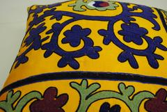 Hand Embroidered Vintage Uzbekistan Pillow