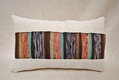 Vintage Japanese Hand Loomed Sakiori Obi Pillow