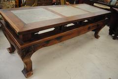 19th Century Eastern Chinese Ironwood Hand-Carved Calligraphy Table